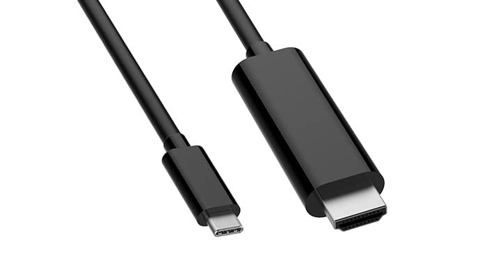 VisionTek 901219 6 Feet USB C/Thunderbolt 3 to HDMI 2.0 Cable - Black