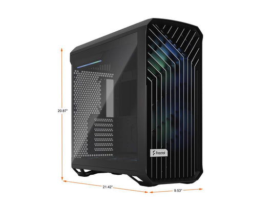 Fractal Design Torrent RGB Black tempered glass side panel interior view