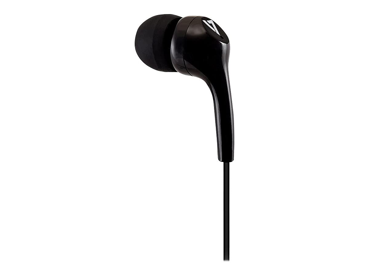 V7 HA105 Lightweight Stereo Earbuds - Black