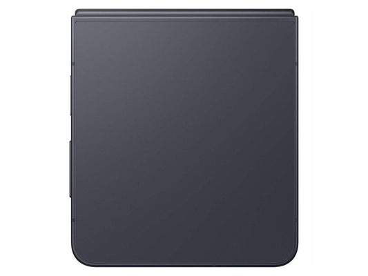 Folded Samsung Galaxy Z Flip8 Graphite rear camera layout and exterior hinge