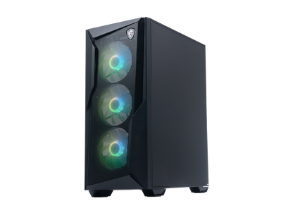Internal view of MSI desktop showing GeForce RTX 5060 Ti card