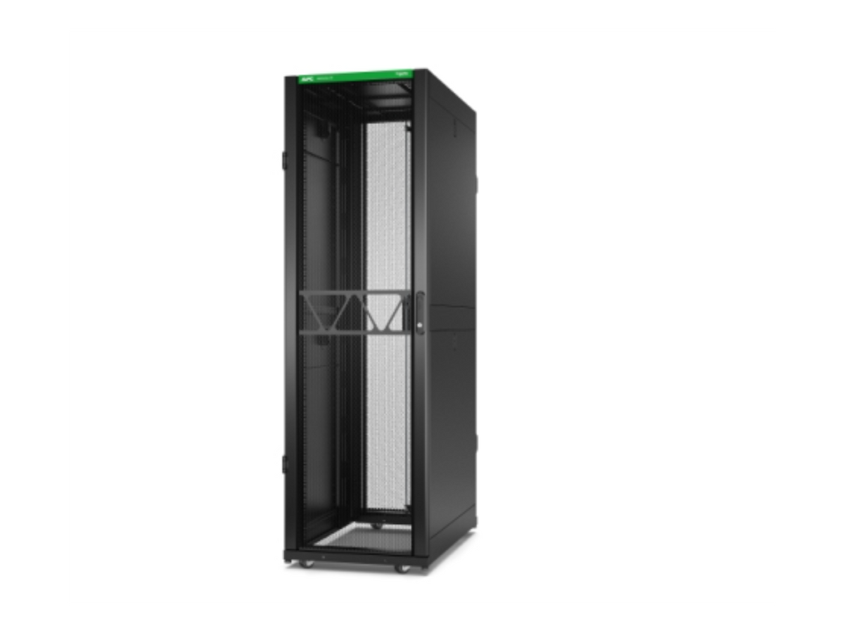 Front view of APC NetShelter SX 42U Gen 2 Server Rack AR3100B2 in black