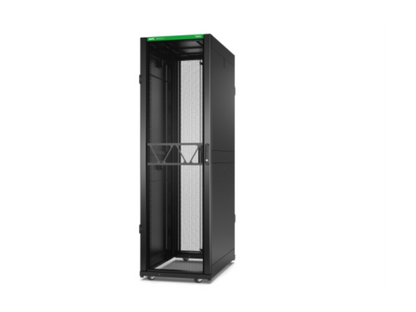 Front view of APC NetShelter SX 42U Gen 2 Server Rack AR3100B2 in black