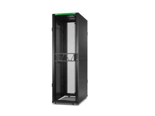 Front view of APC NetShelter SX 42U Gen 2 Server Rack AR3100B2 in black