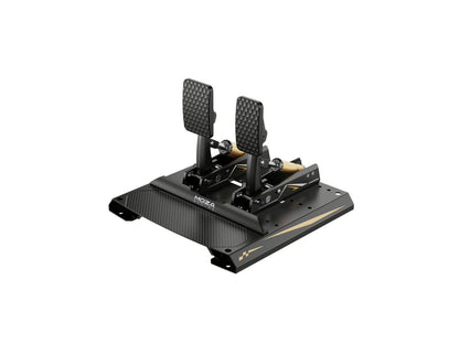 Top view of Moza Racing CRP2 Load Cell sim racing accelerator and brake pedal set
