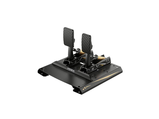 Top view of Moza Racing CRP2 Load Cell sim racing accelerator and brake pedal set