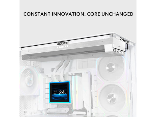 Close up of the 3.4-inch LCD display on the Lian Li HS2LCDS36NW cooler