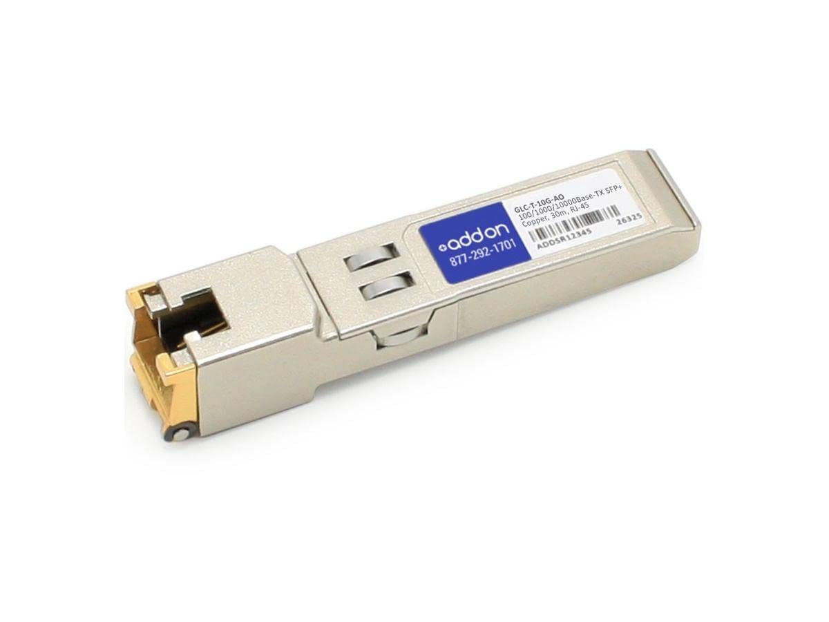 Addon Cisco Glc-T-10G Compatible Taa Compliant 100/1000/10000Base-Tx Sfp+