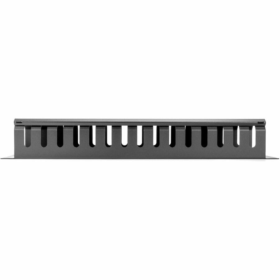 2U Horizontal Finger Duct Rack Cable Management Panel with Cover - Cable