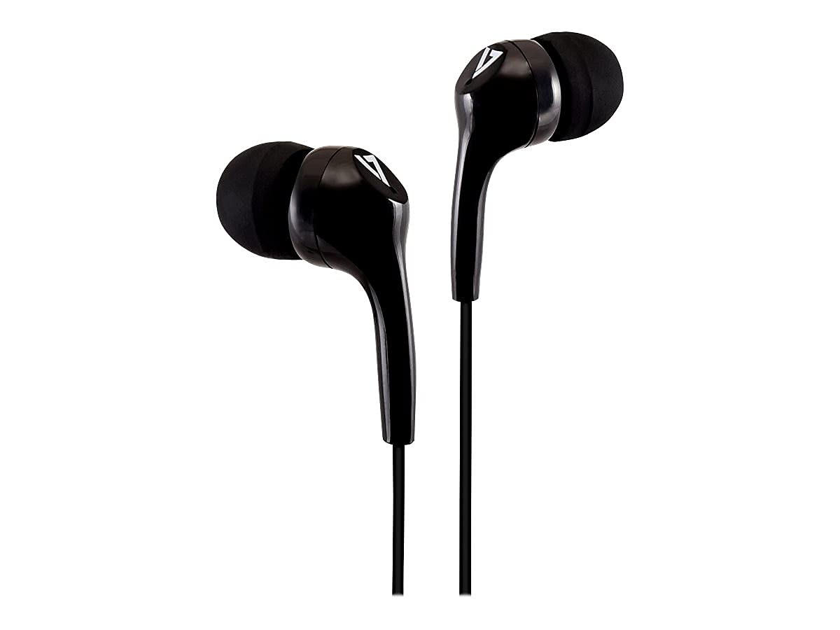 V7 HA105 Lightweight Stereo Earbuds - Black