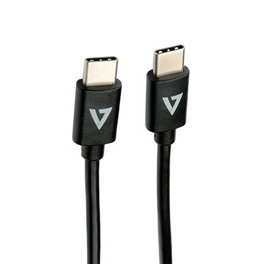 V7 USB-C Male to USB-C Male Cable USB 2.0 480 Mbps 3A 1m/3.3ft Black V7USB2C1M