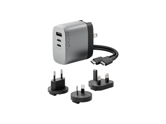 Alogic 3x 67W Rapid Power Multi Country GaN Charger - Space Grey   WCM3X67-SGR