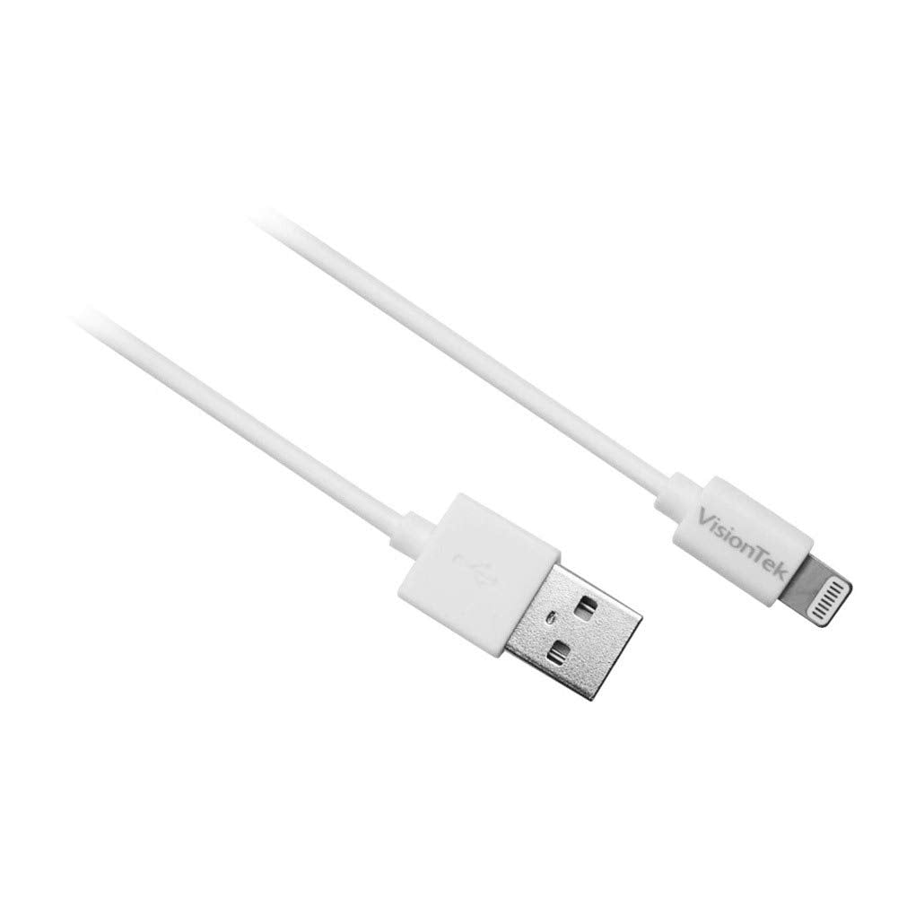 VisionTek 901199 Lightning to USB White 2 Meter Cable