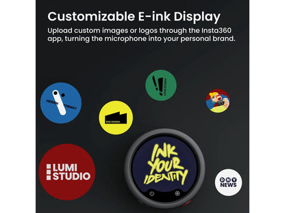 Insta360 2.4GHz wireless microphone system in a recording setup