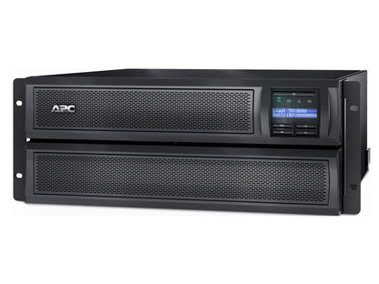 APC SMX2000LV R UPS front view showing status display and power button