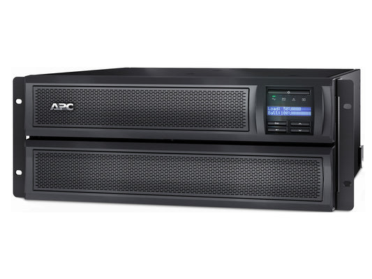 APC SMX2000LV R UPS front view showing status display and power button