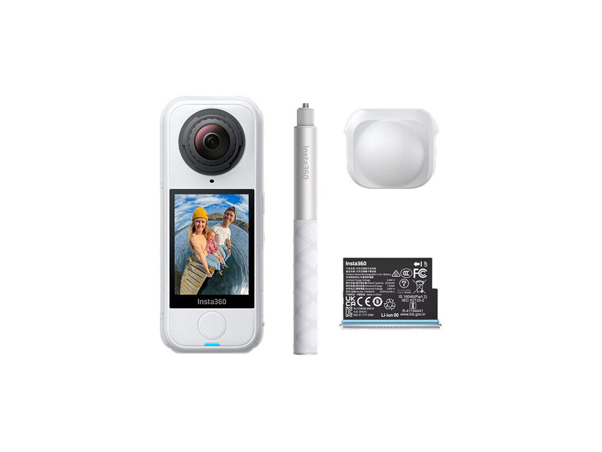 Insta360 X4 Air 360 action camera in Arctic White front profile
