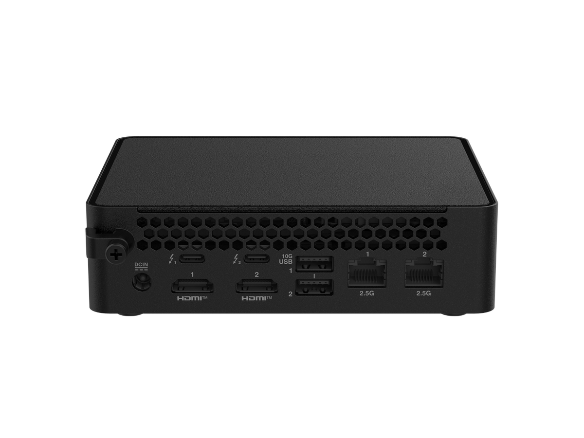 Top view of compact ASUS RNUC16GDKW96C00U R mini PC chassis