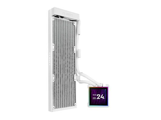 Lian Li HS2LCDS36NW white liquid CPU cooler with 3.4-inch LCD screen