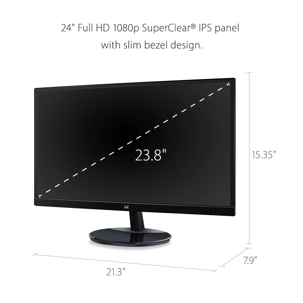 ViewSonic VA2459-SMH 24 Inch IPS 1080p Frameless LED Monitor with HDMI and VGA