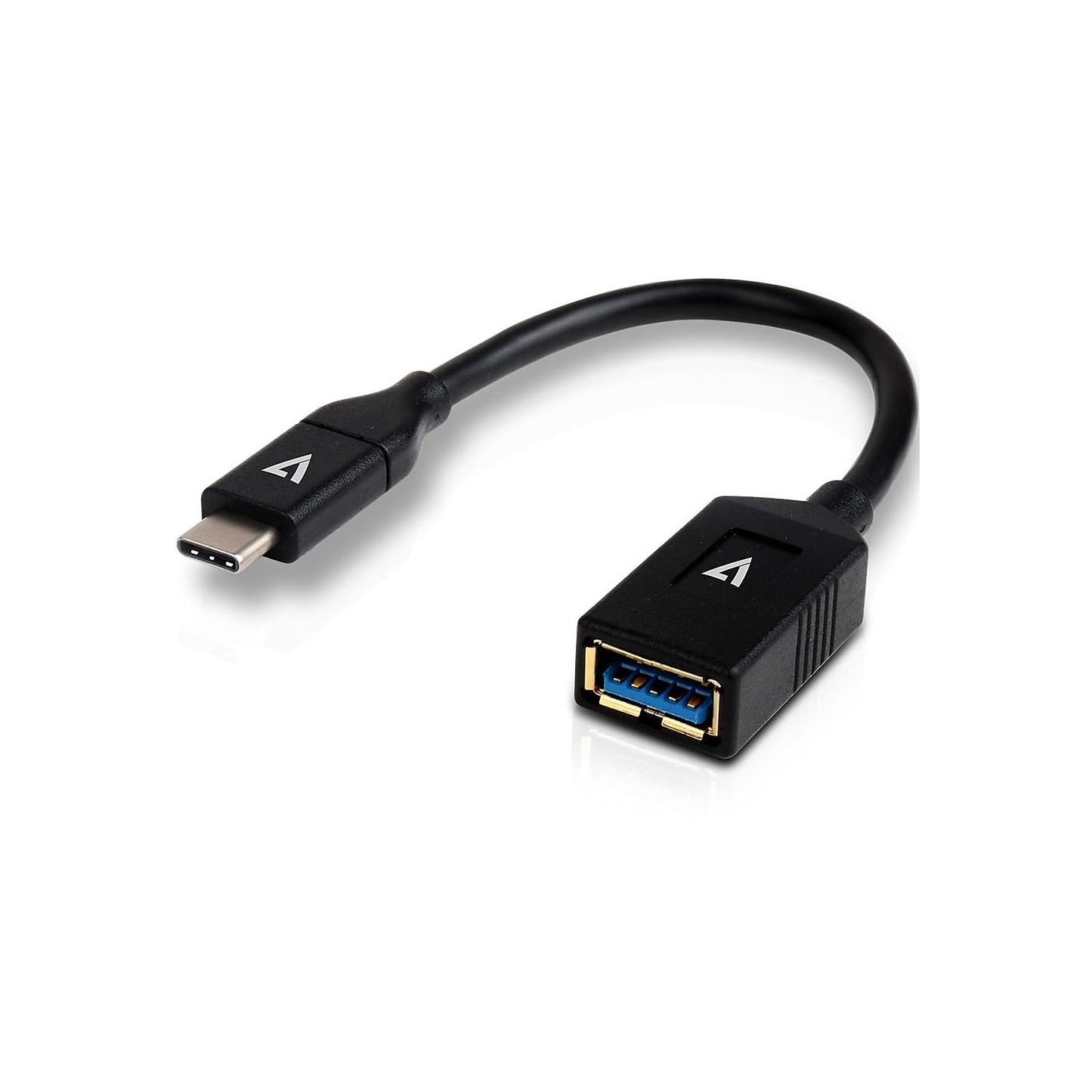 V7 Black Usb Cable Usb 3.0 A Female To Usb-C Male 0.3M 1Ft