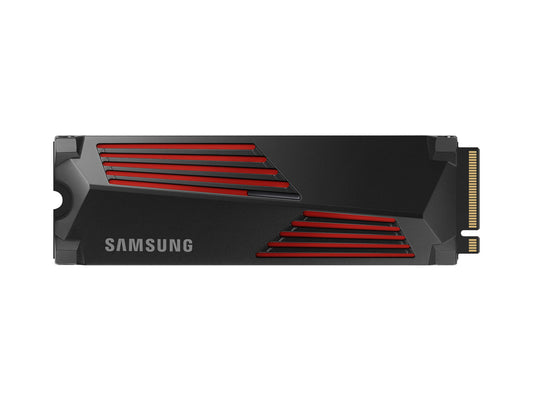 Samsung 990 PRO 1TB SSD with integrated heatsink top view