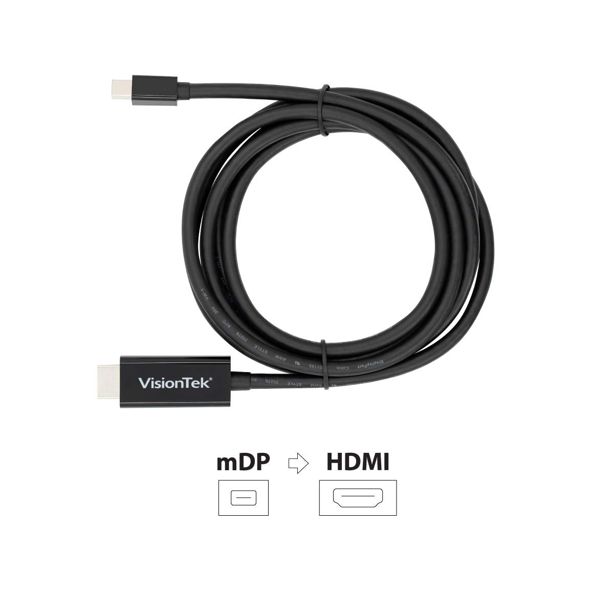 VisionTek Mini DisplayPort to HDMI 2.0 Active Cable (M/M) 4K @ 60Hz