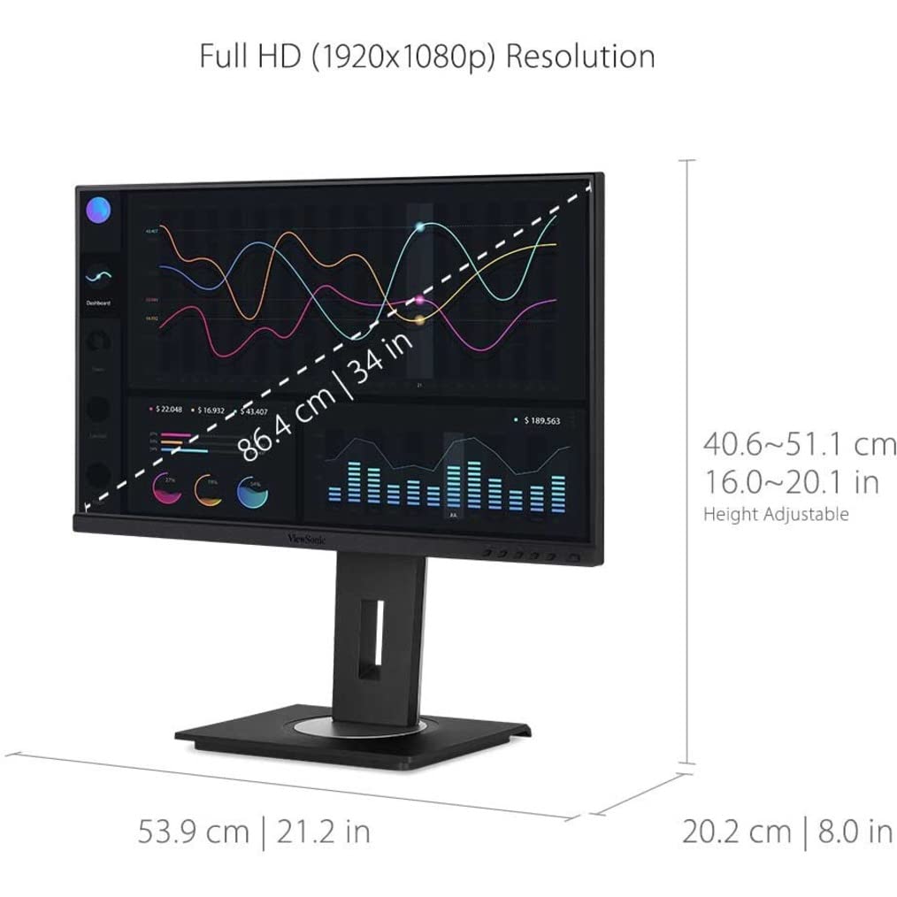 ViewSonic 24" 75 Hz IPS FHD IPS Monitor 5 ms 1920 x 1080 HDMI, DisplayPort, USB,