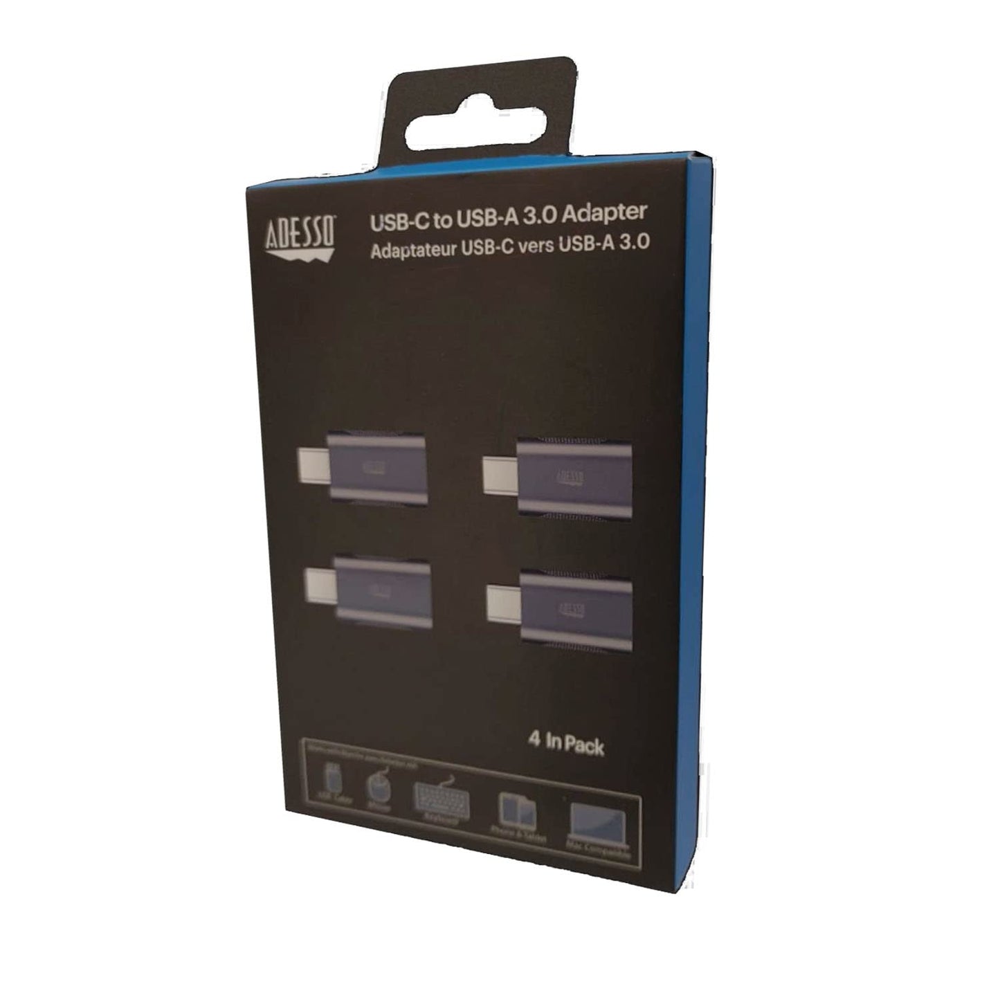 Adesso ADP-300 On The Go USB A to USB C Adapter ADP-300-4