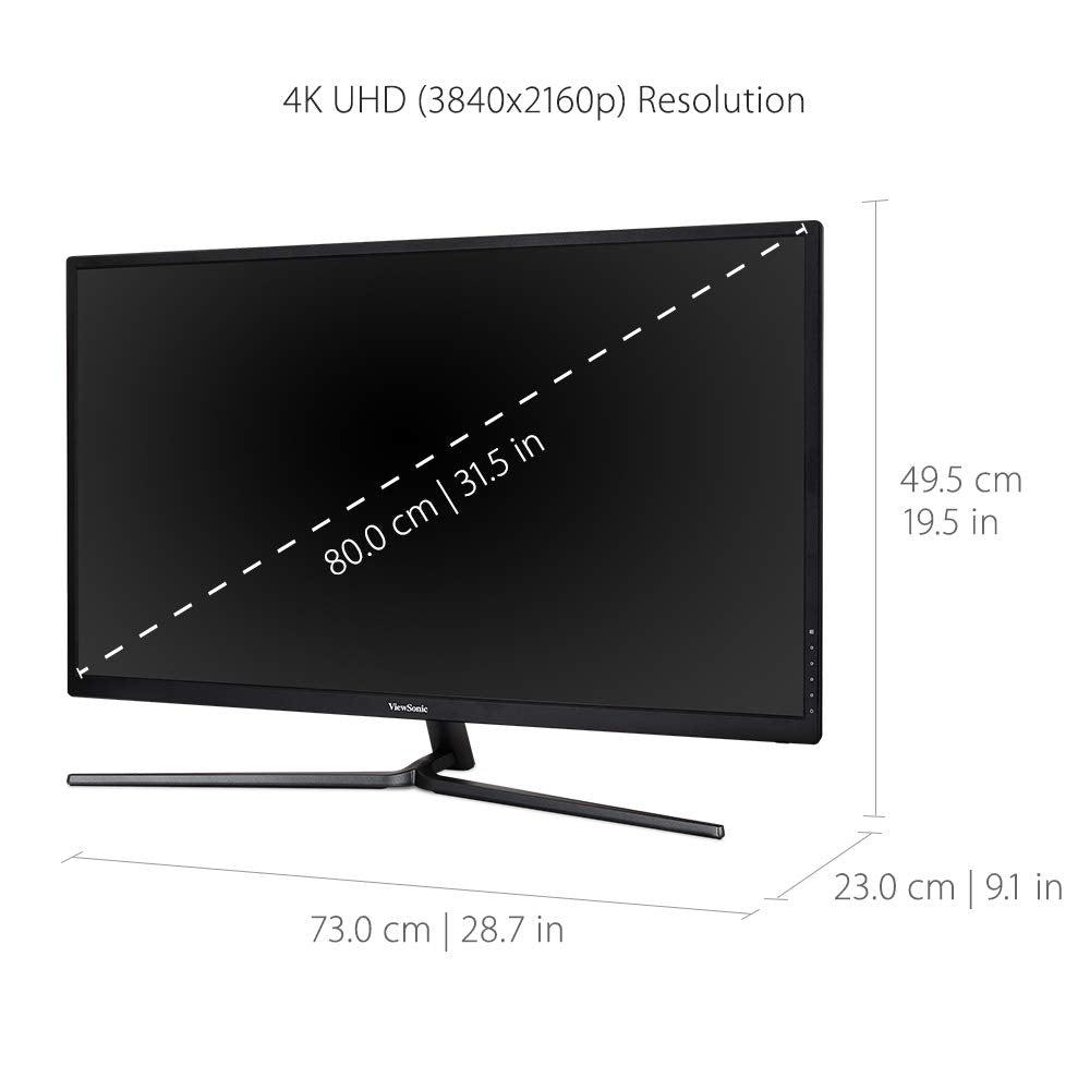 ViewSonic VX3211-4K-MHD 32 Inch 4K UHD Monitor with 99% sRGB Color Coverage