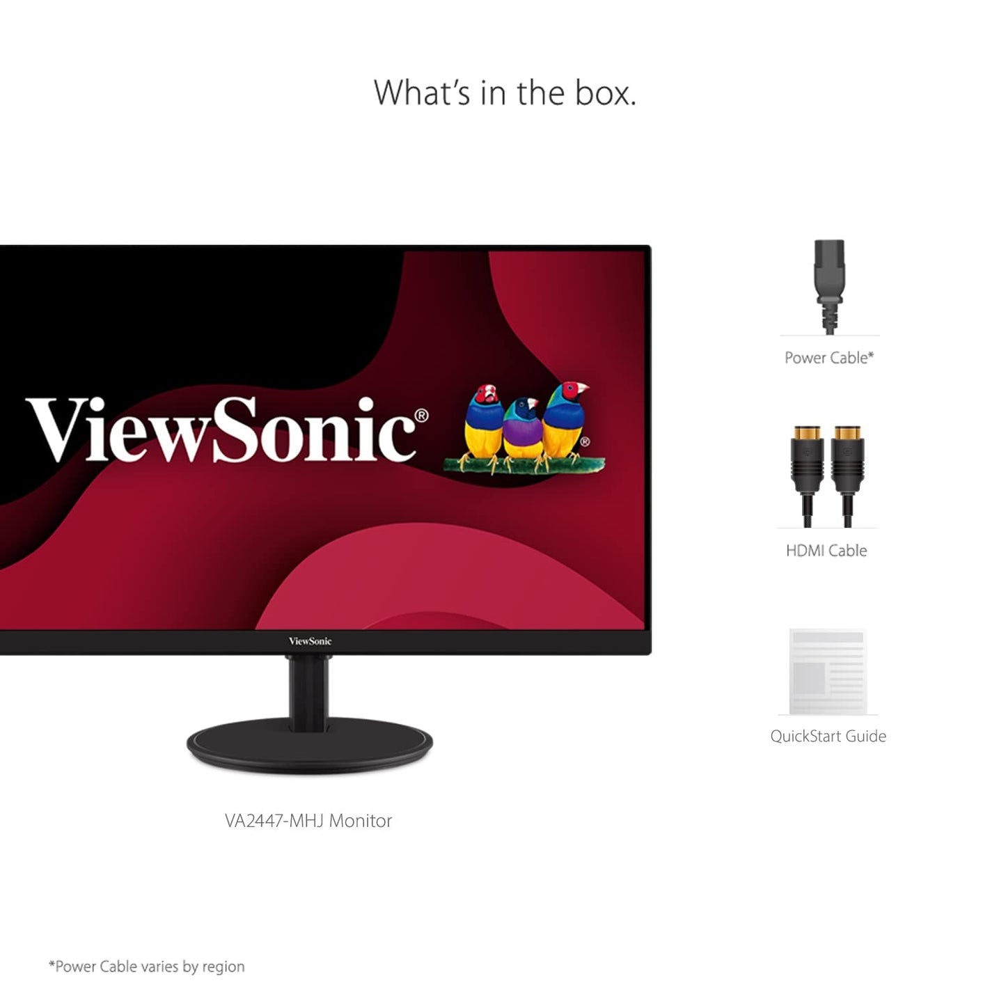 ViewSonic VA2447-MHJ 24 Inch Full HD 1080p Monitor with Advanced Ergonomics,