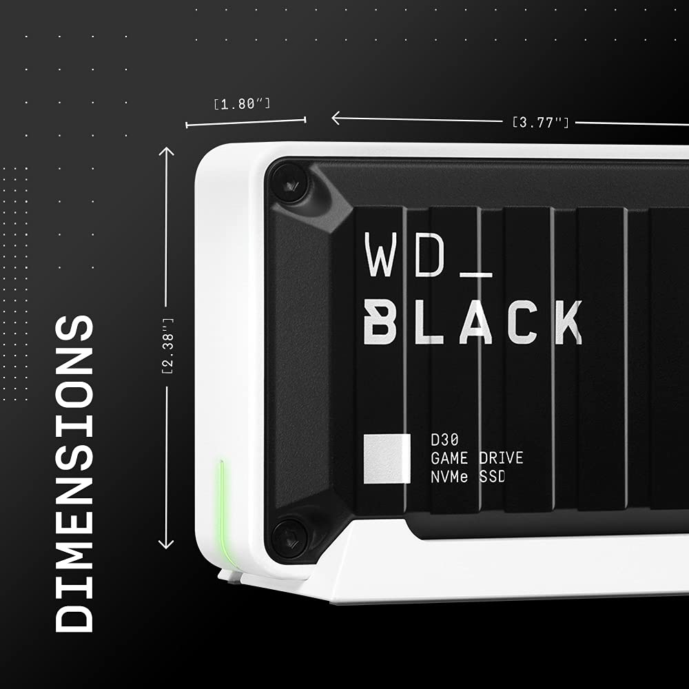 Western Digital WD_BLACK D30 500GB USB 3.2 Gen 2 (Type-C) Game Drive SSD for