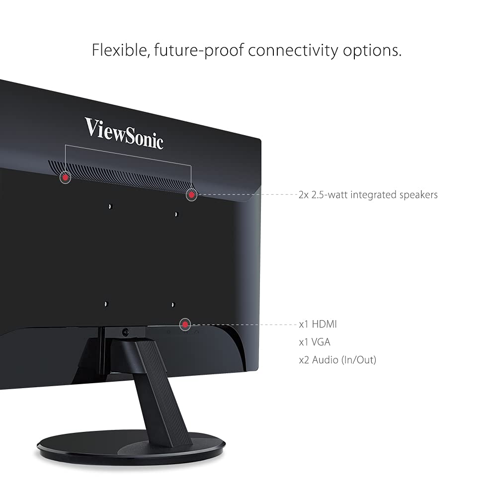 ViewSonic VA2459-SMH 24 Inch IPS 1080p Frameless LED Monitor with HDMI and VGA