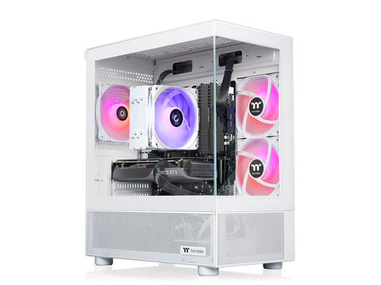 Front view of Thermaltake N17S-B550-560-LCS R high-performance gaming desktop system