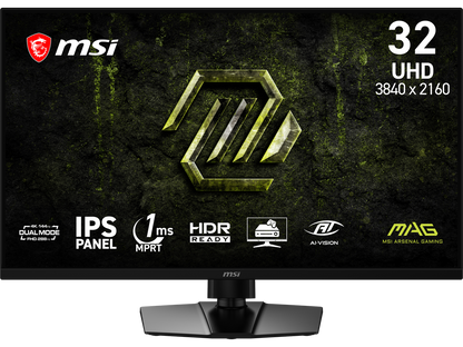 MSI MAG 321UPD E14 32 inch dual mode gaming monitor front view