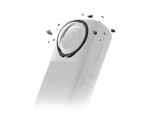 Close-up of Insta360 CINSBAHC lens guard construction