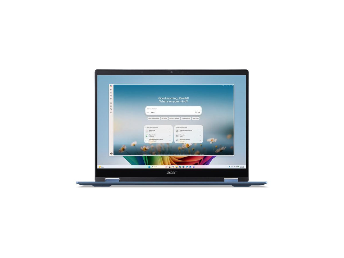Acer SFSP14-Q51T keyboard and trackpad close-up highlighting compact 14-inch layout for productivity