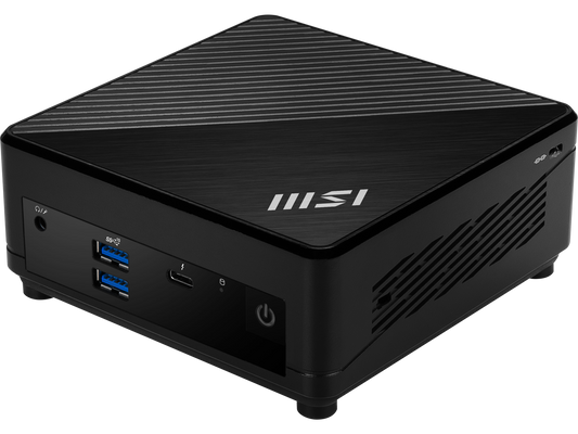 Front view of the MSI Cubi 5 1MA-493BUS R compact desktop PC