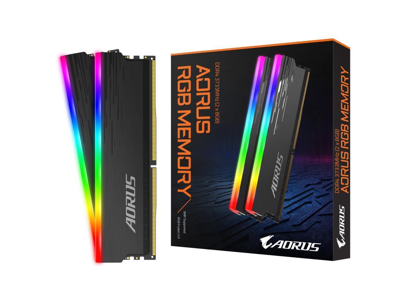 Gigabyte AORUS RGB 16GB (2 x 8GB) 288-Pin PC RAM DDR4 3733 (PC4 29800)