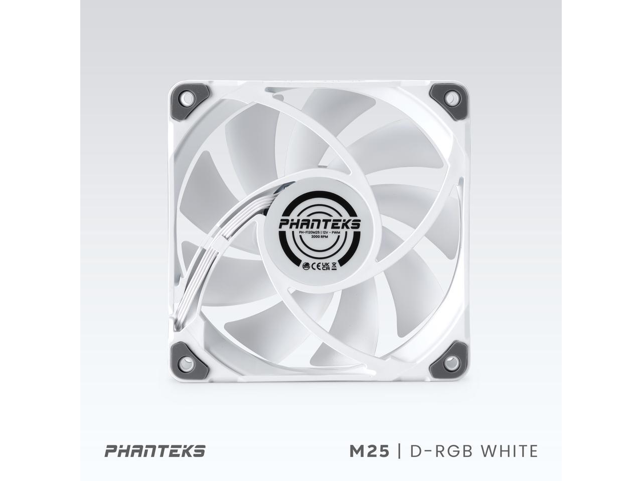 Phanteks M25-120 D-RGB fan, High-Airflow radiator performance, PWM control up to