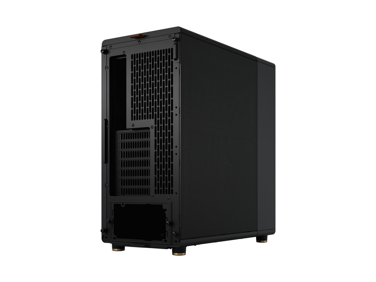 Detailed view of the high-airflow mesh side panel on the Fractal Design North case