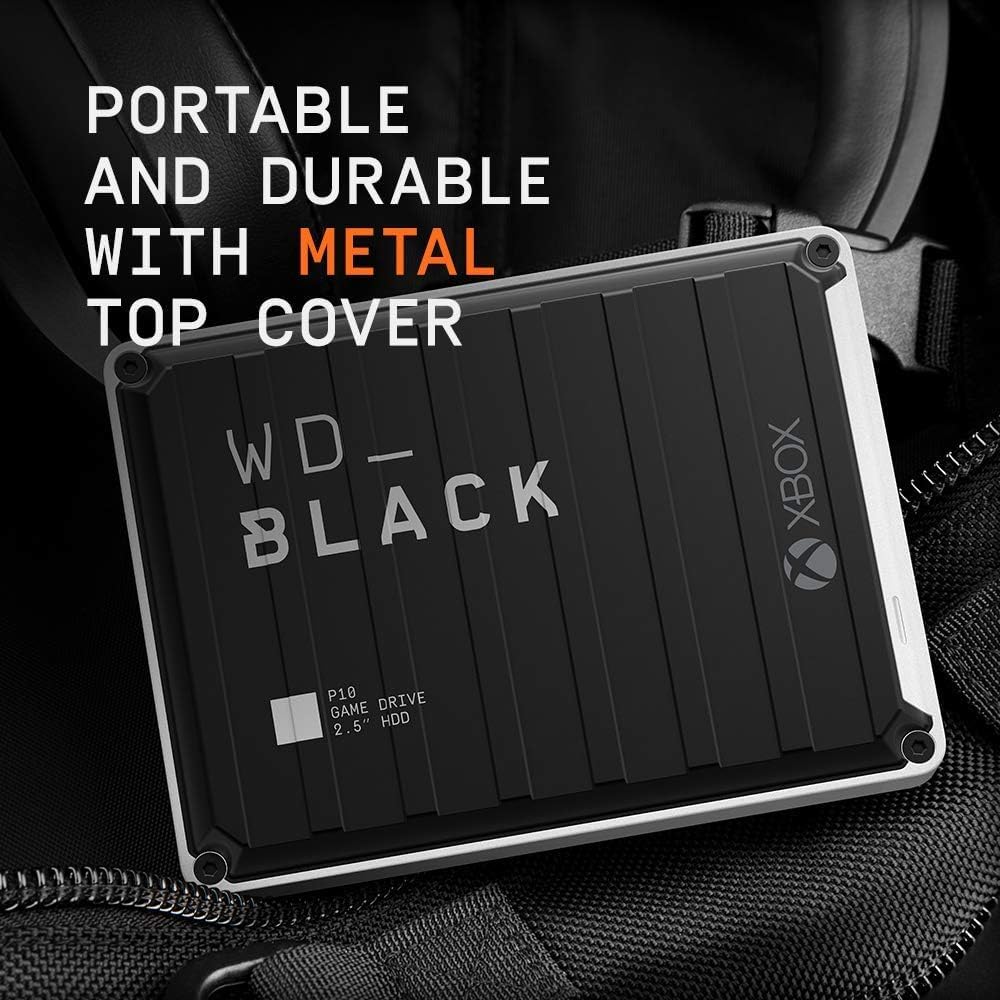 WD Black 5TB P10 Game Drive Portable External Hard Drive for Xbox USB 3.2