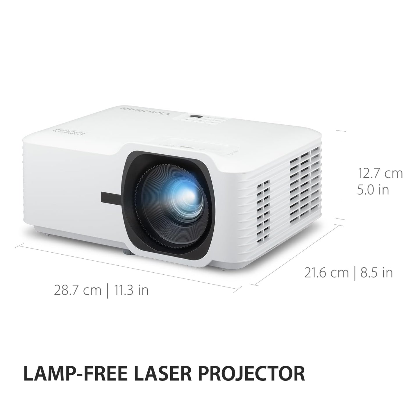 ViewSonic LS740W 5000 Lumens WXGA Laser Projector with 1.3x Optical Zoom, H/V