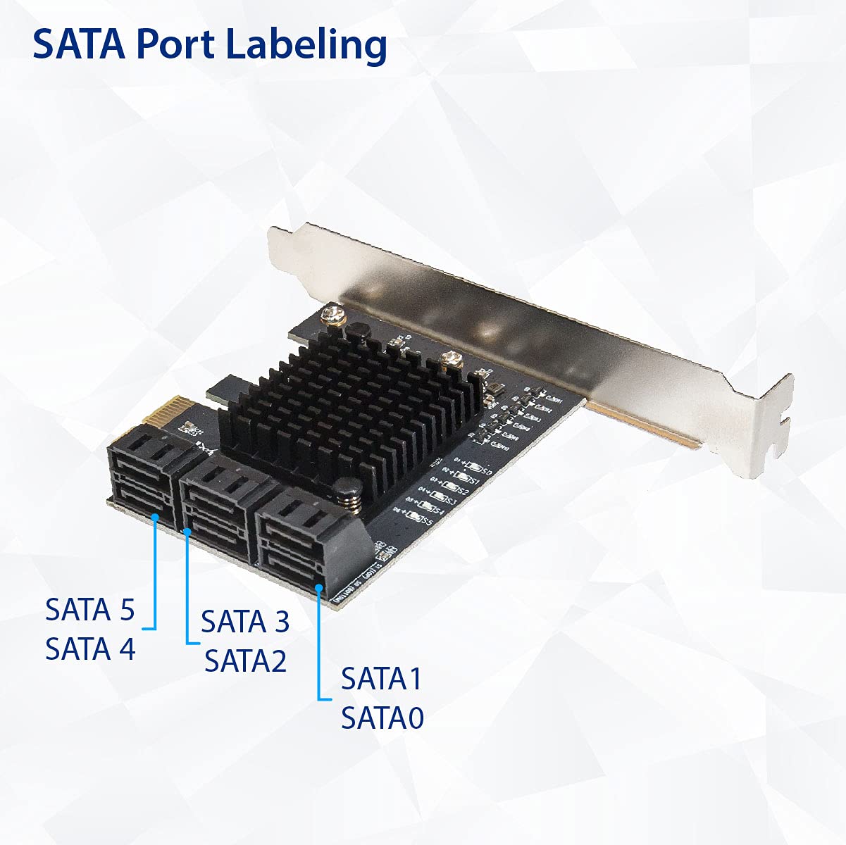 6 Port SATA III to PCIe 3.0 x1 NON-RAID Expansion Card