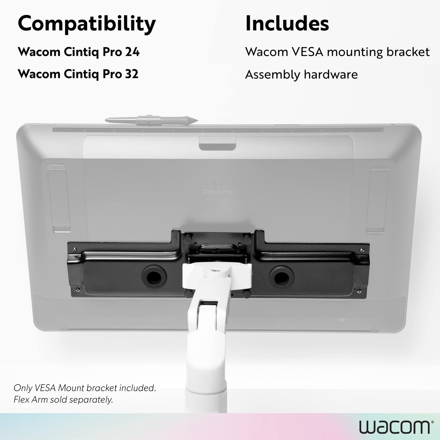 Wacom Mounting Bracket for Tablet - 32" Screen Support - 36.82 lb Load Capacity