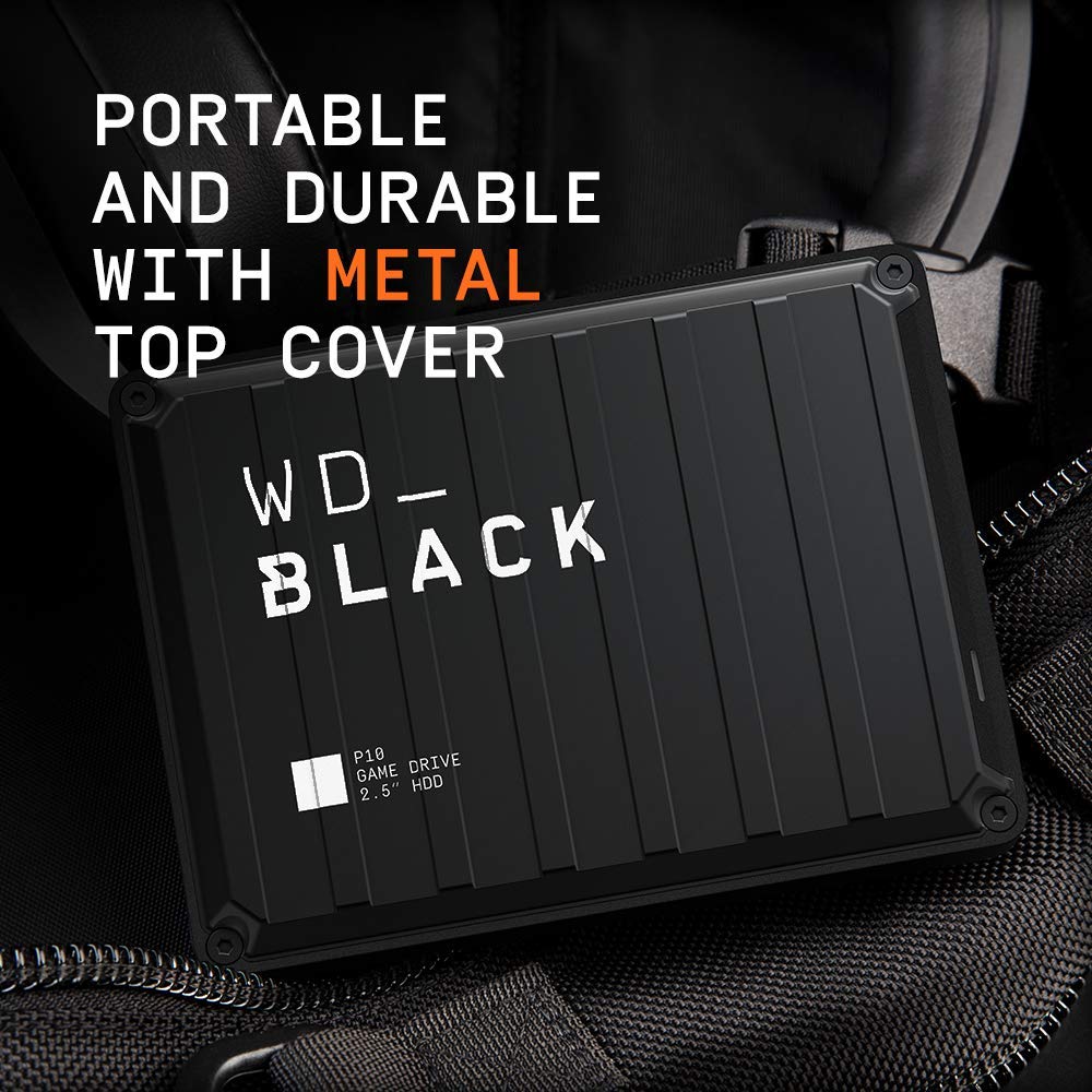 WD Black 4TB P10 Game Drive Portable External Hard Drive for PS5/PS4/Xbox