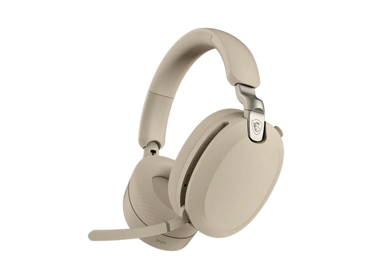 MSI Maestro 500 Wireless Gaming Headset in Ivory color showing sleek, minimalist design