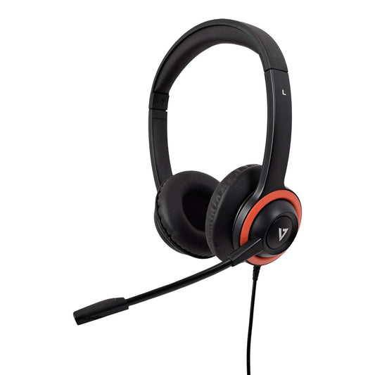 V7 USB HEADSET W/BOOM MIC EDU