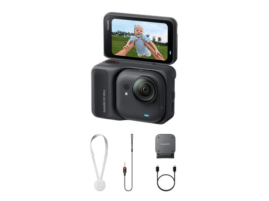 Insta360 GO Ultra Standard Bundle in Midnight Black wearable action camera