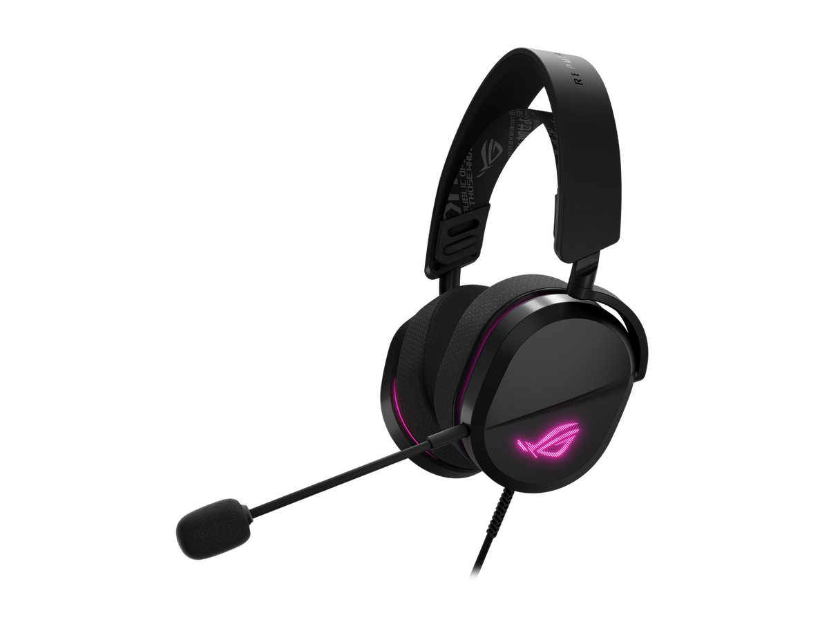 ASUS ROG Pelta Core Black gaming headset front view